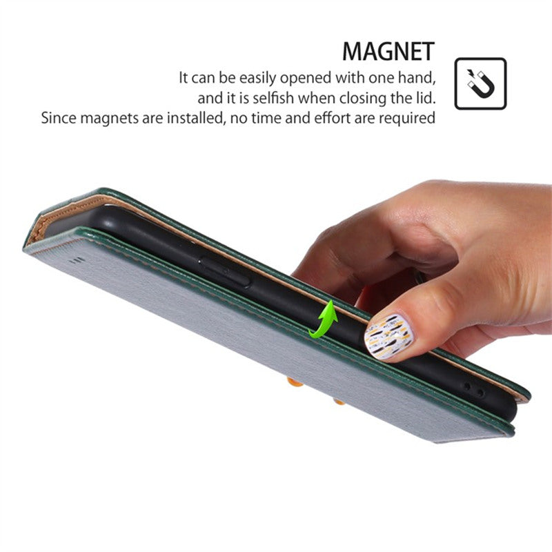 For Samsung Galaxy S24 Ultra Leather Case Magnetic Absorption Folio Stand Phone Cover For Samsung Galaxy S24 Ultra Leather Case Magnetic Absorption Folio Stand Phone Cover